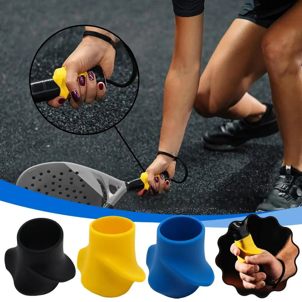 Silicone Racket Grip Corrector for Padel Tennis Pickleball Handle Cover for Correct Posture Training Aid Anti-slip Wrist Support
