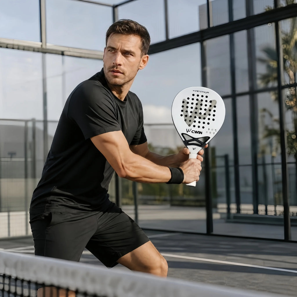 CWIN 18K Carbon Fiber Padel Racket Soft EVA Core Lightweight Paddle