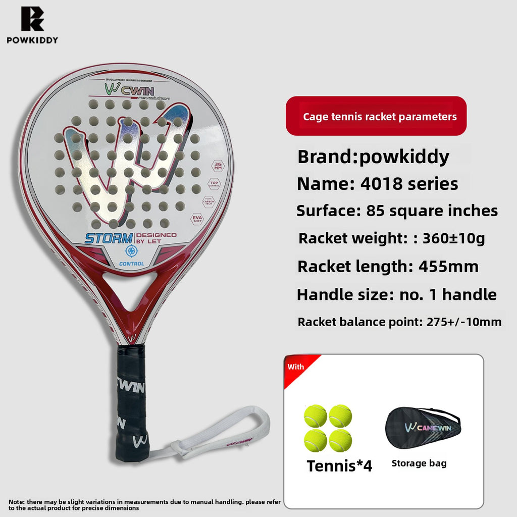 Padel Racket 12K Carbon Fiber Material Adult Professional Cage-Type Student Entry-Level Competition Beach Racket