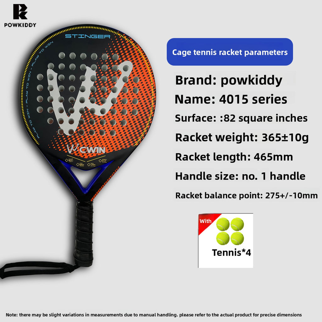 Padel Racket 12K Carbon Fiber Material Adult Professional Cage-Type Student Entry-Level Competition Beach Racket
