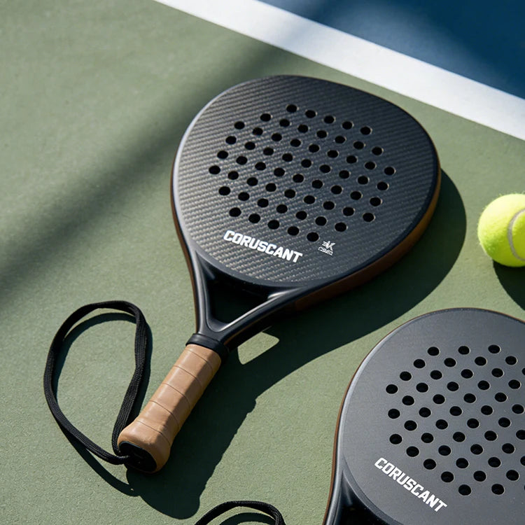 Versatile Carbon fiber material 3K padel racket medium balanced frame, full solid core high durability anti-break structure for