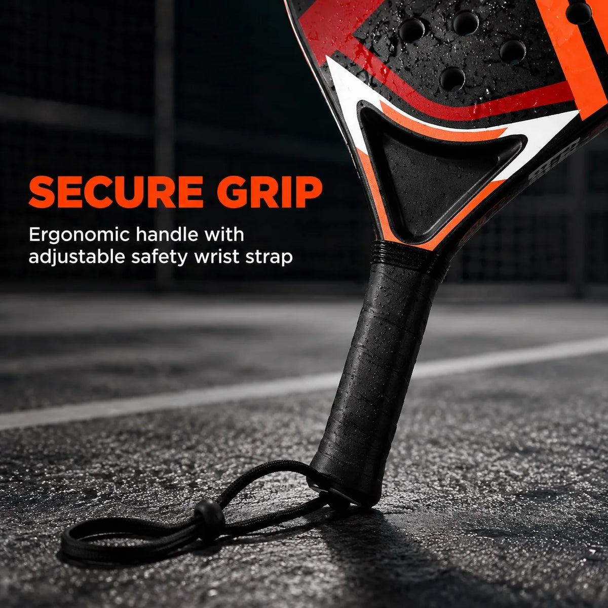 WNONSO Padel Racket Beginner Round Shape Lightweight Control Soft EVA Core Large Sweet Spot Easy Swing Arm Friendly Paddle