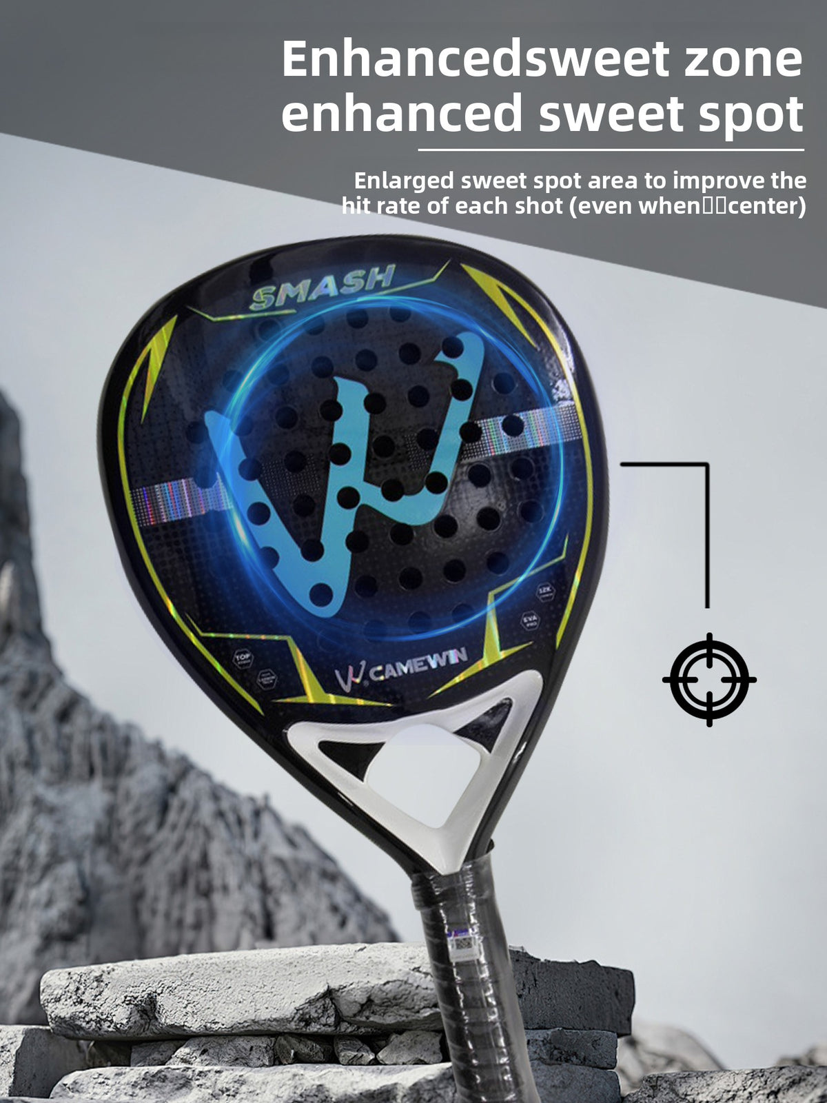 Padel Racket 12K Carbon Fiber Material Adult Professional Cage-Type Student Entry-Level Competition Beach Racket