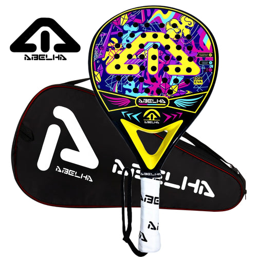 ABELHA 2026 Padel Racket Carbon Fiber Surface with EVA Memory Flex Foam Core Padel Tennis Racquets Lightweight