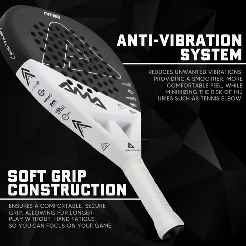 AMA SPORT Custom Logo Palas De Padel High Quality 3K/12K/18K Carbon Fiber Lightweight EVA Core Padel Rackets