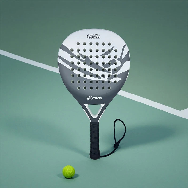 2026 Cwin Padel Racket Carbon Fiber Lightweight EVA Foam Soft Face Comfort Grip Shock Absorption Enhanced Sweet Spot with Bag
