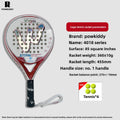 Padel Racket 12K Carbon Fiber Material Adult Professional Cage-Type Student Entry-Level Competition Beach Racket