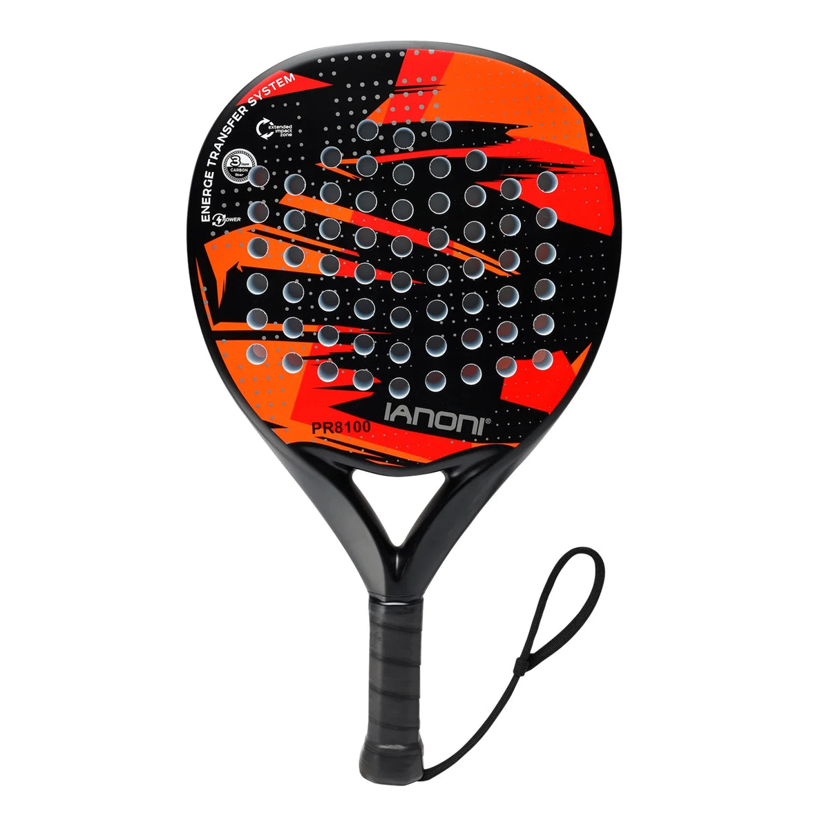 IANONI Padel Racket, Carbon Fiber Surface with EVA Memory, Padel Tennis Rackets with Flexible Foam Core, Lightweight